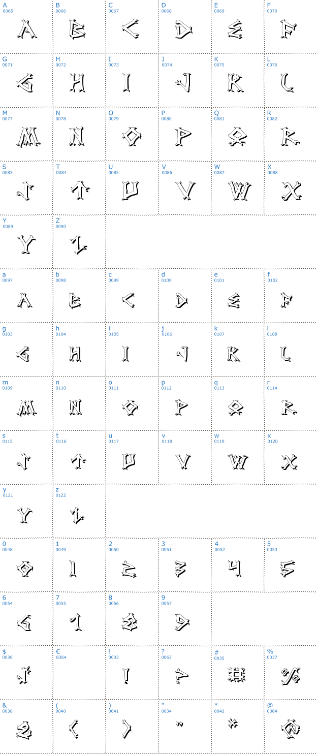 Schriftzeichen Dragon Order Shadow Font