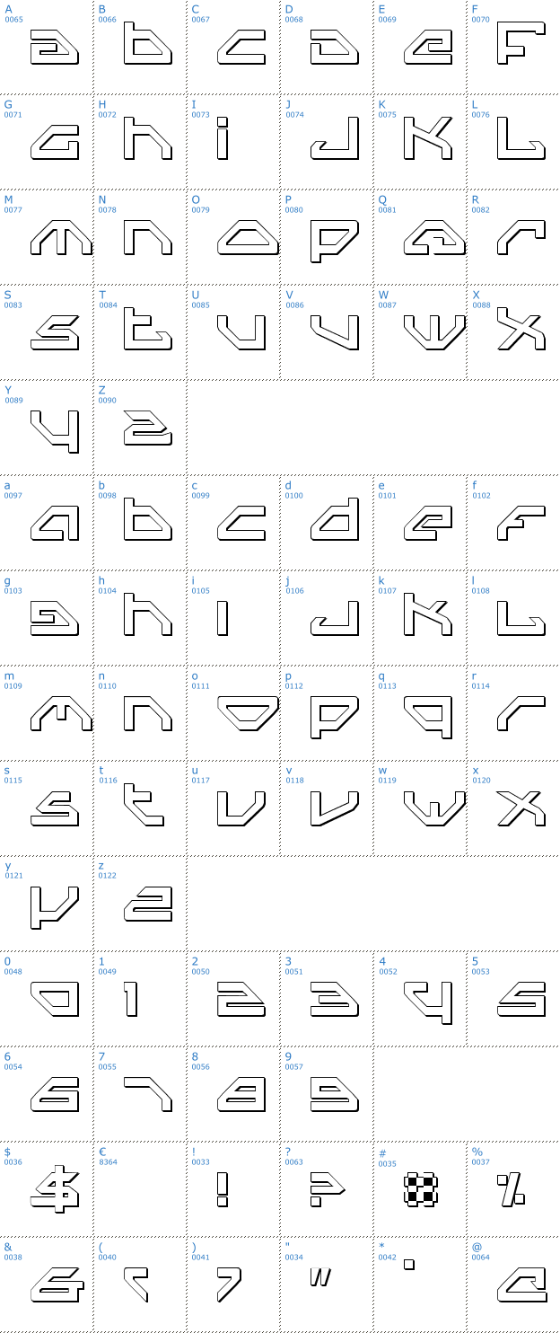 Schriftzeichen Spy Lord Outline Font