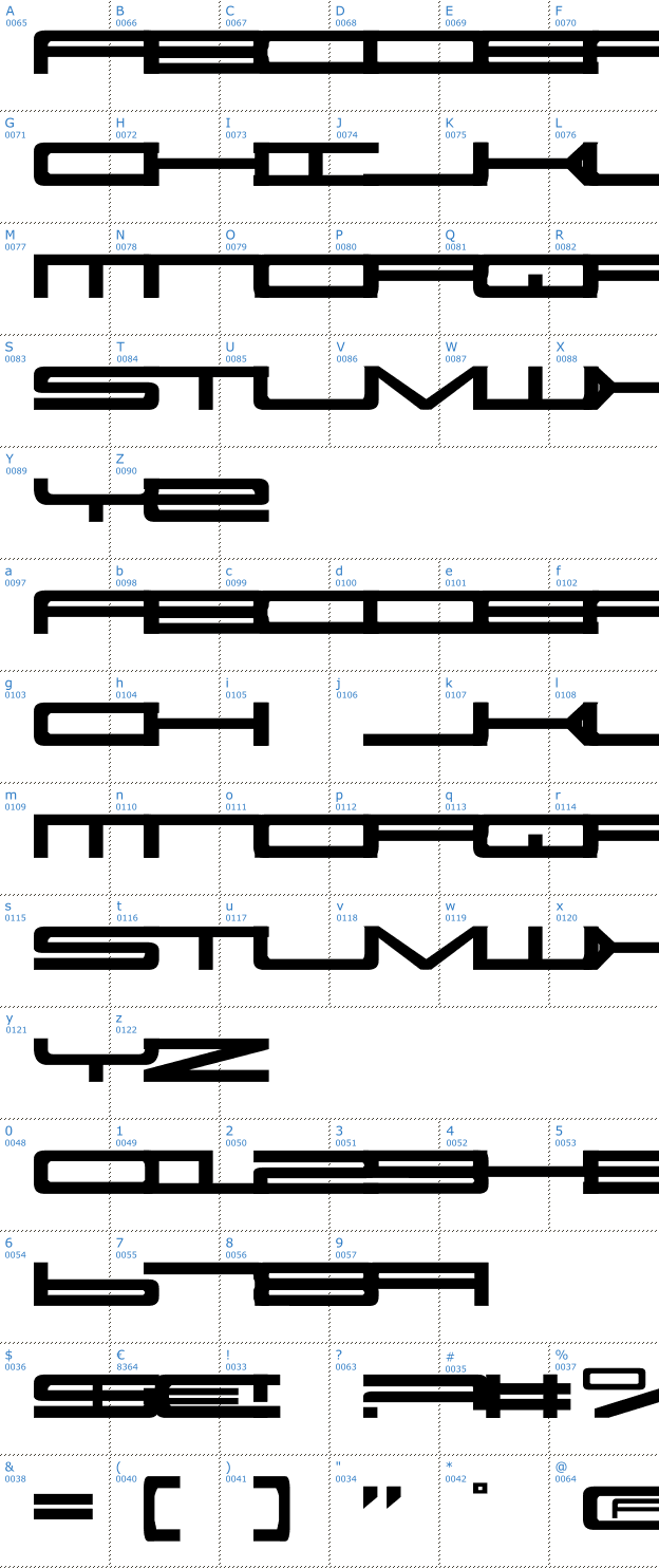 Schriftzeichen Ultra 911 Font