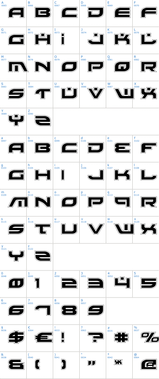 Schriftzeichen Battlefield Pro Font