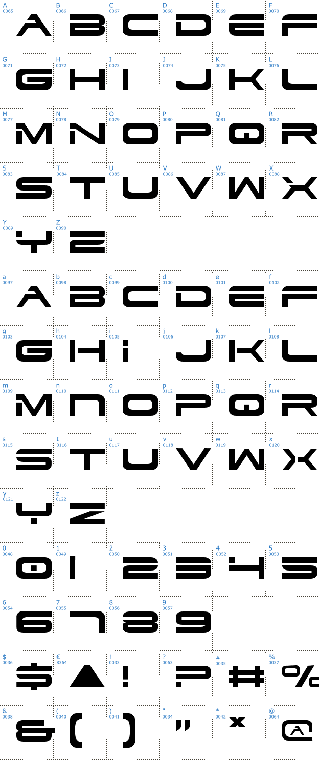 Schriftzeichen Dodger Font