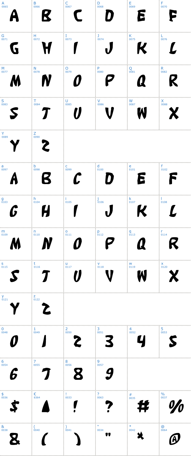 Schriftzeichen Katana Font