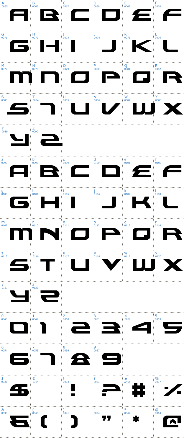 Schriftzeichen Alexis Font