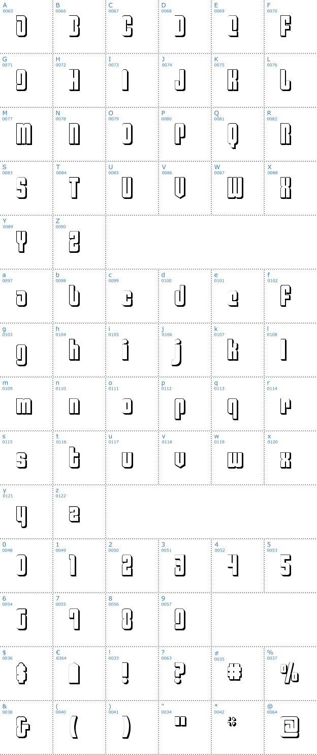 Schriftzeichen Philadelphia 3D Font