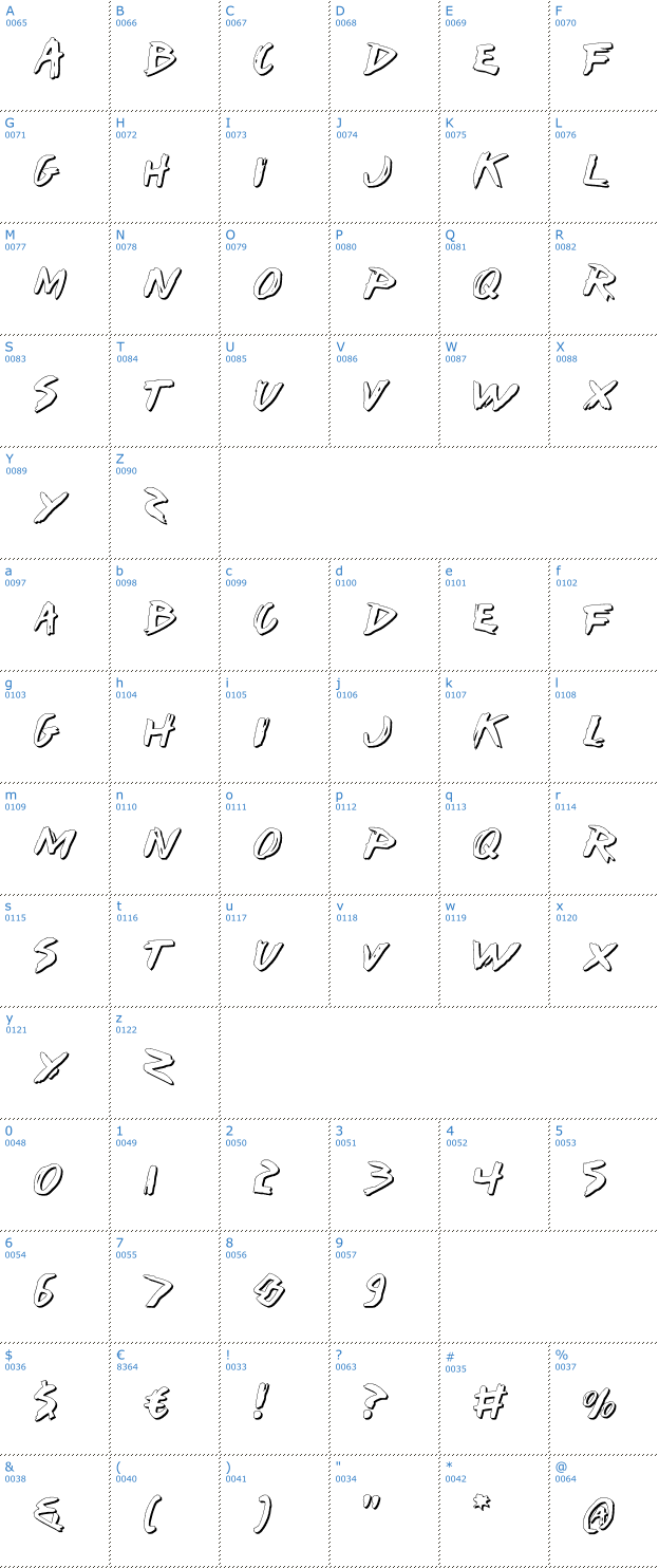 Schriftzeichen I Want my TTR! Shadow Font