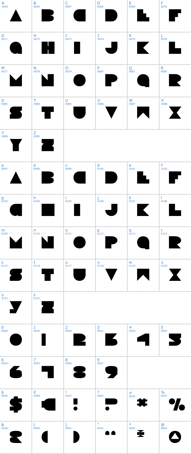 Schriftzeichen Disco Deck Font