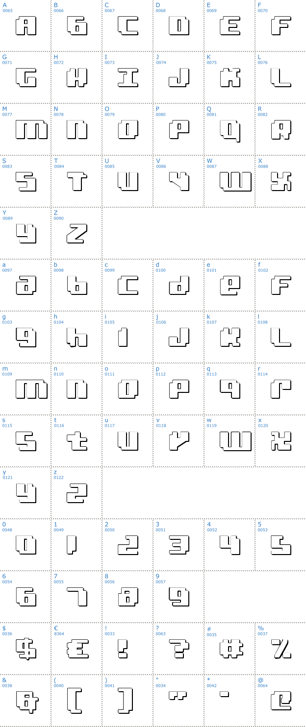 Schriftzeichen Bad Robot 3D Font