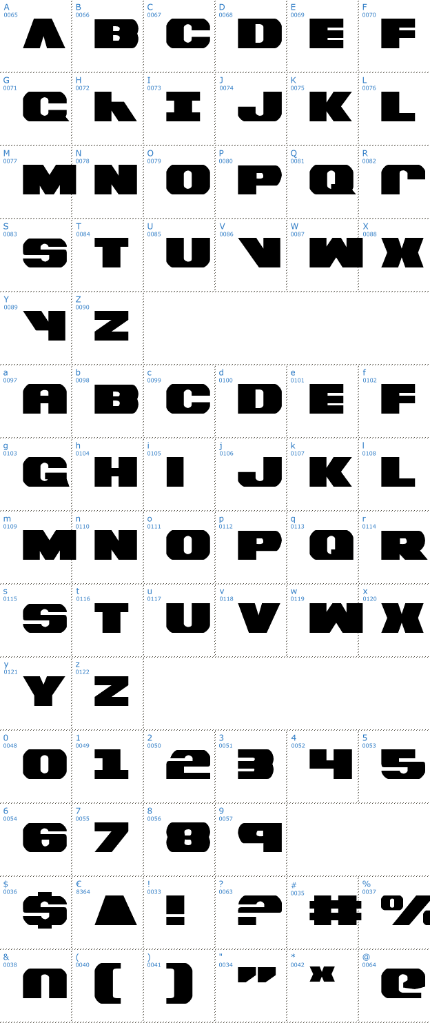 Schriftzeichen Bummer Font