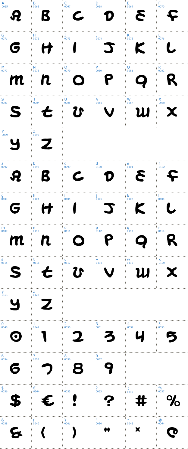 Schriftzeichen Magic Beans Font