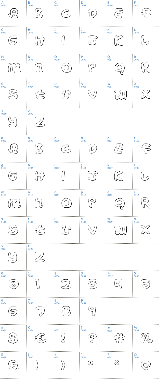 Schriftzeichen Magic Beans 3D Font