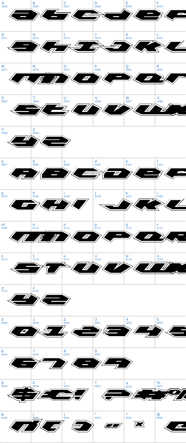 Schriftzeichen Kubrick Pro Font