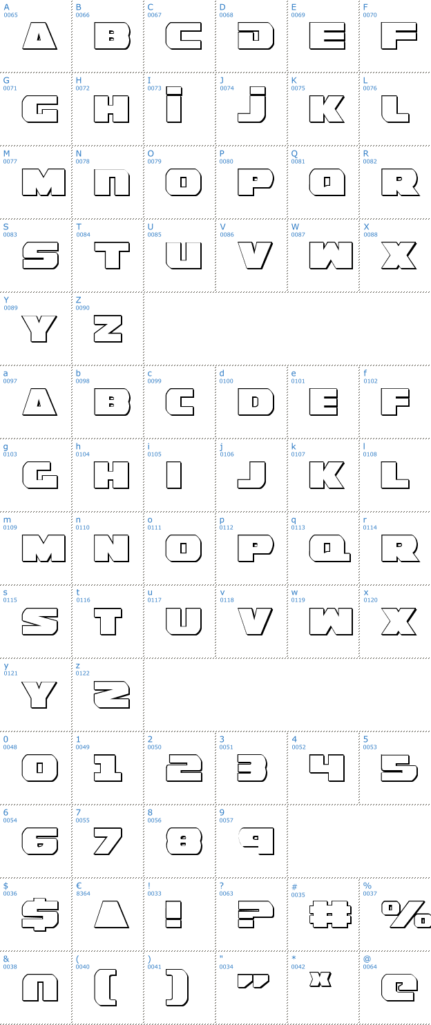 Schriftzeichen Guardian Shadow Font