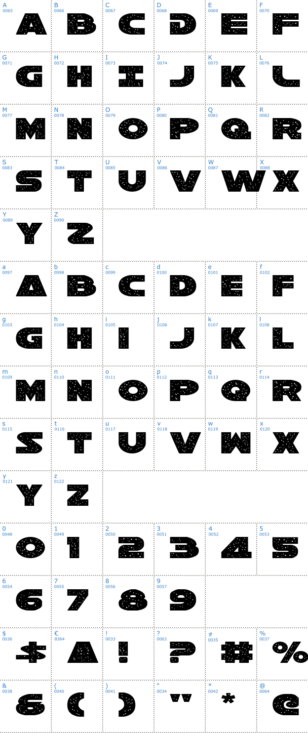 Schriftzeichen Galaxy 1 Font