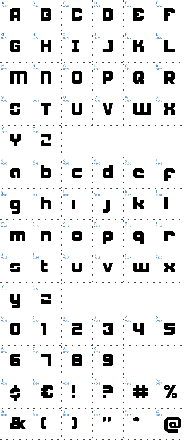 Schriftzeichen Weaponeer Font
