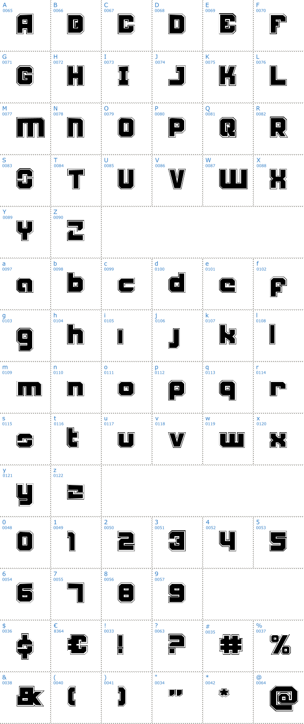 Schriftzeichen Weaponeer Academy Font