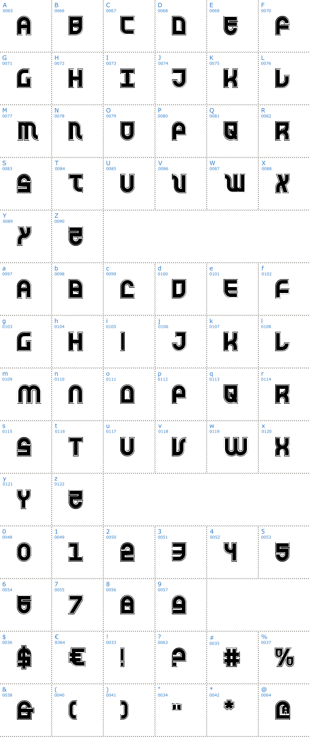 Schriftzeichen Trek Trooper Academy Font