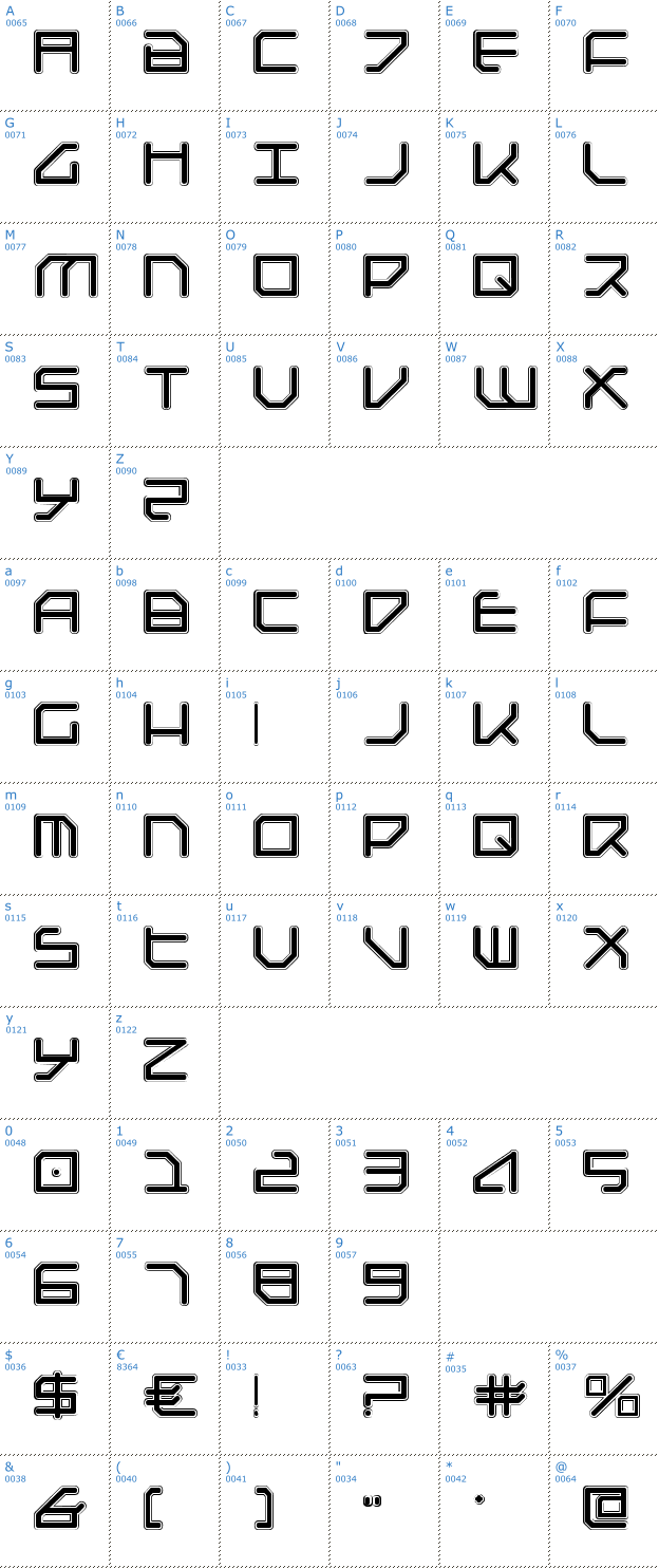 Schriftzeichen Federapolis College Font