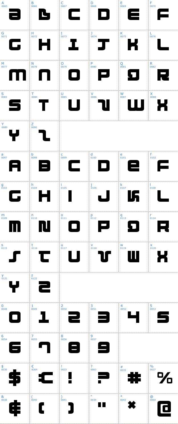 Schriftzeichen Direktor Font