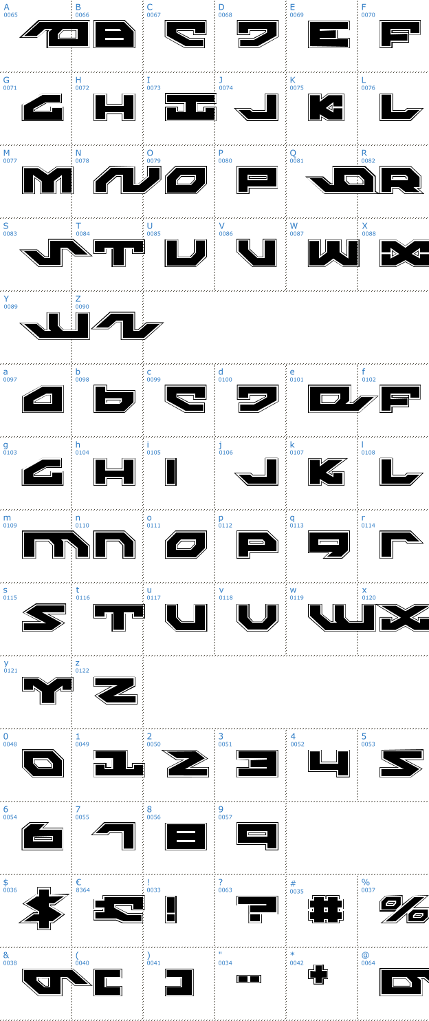 Schriftzeichen Nightrunner Pro Font