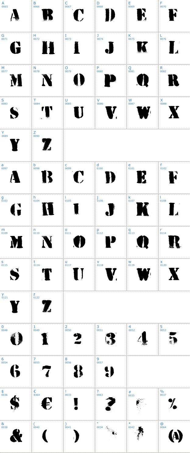 Schriftzeichen HVD Peace Font
