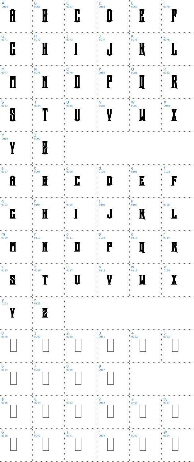 Schriftzeichen Crown Title Font