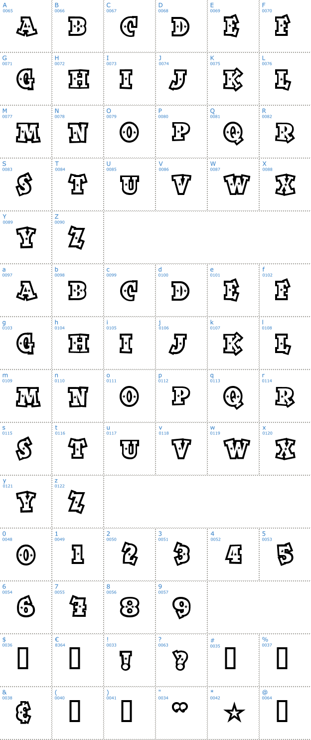 Schriftzeichen Space Out Open Font