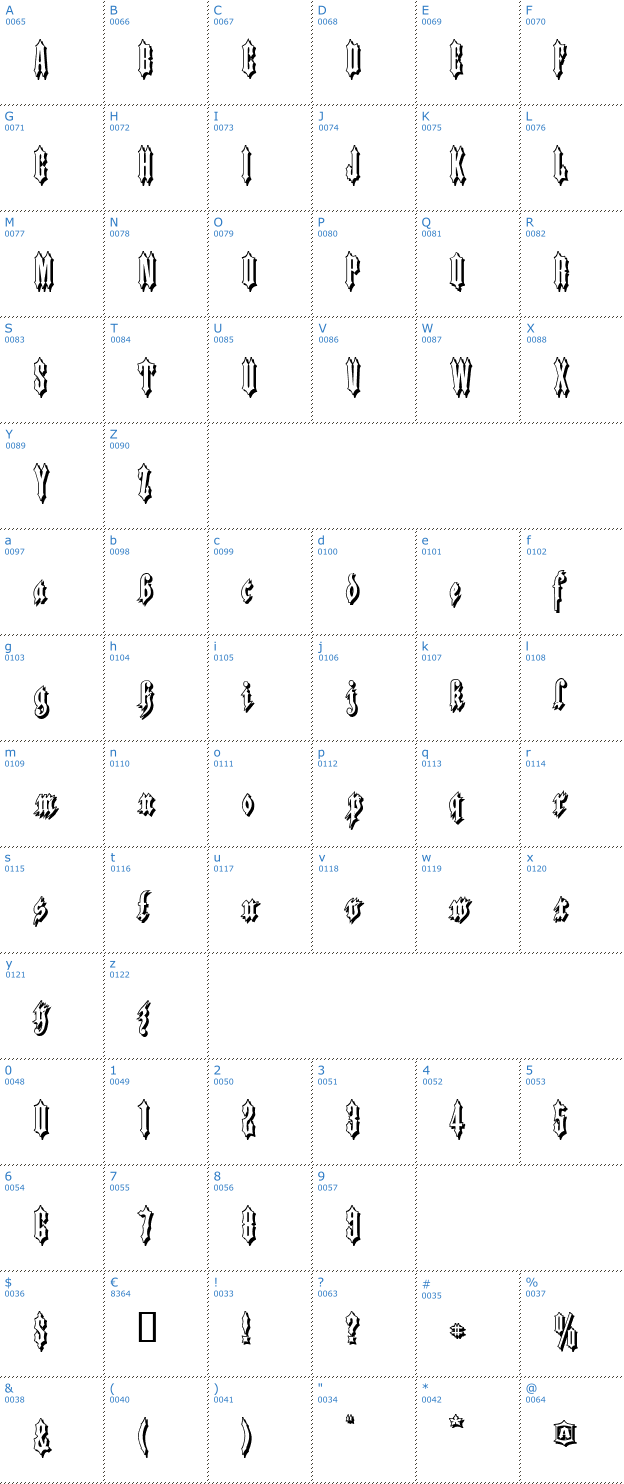 Schriftzeichen Applesauce Shadow Font
