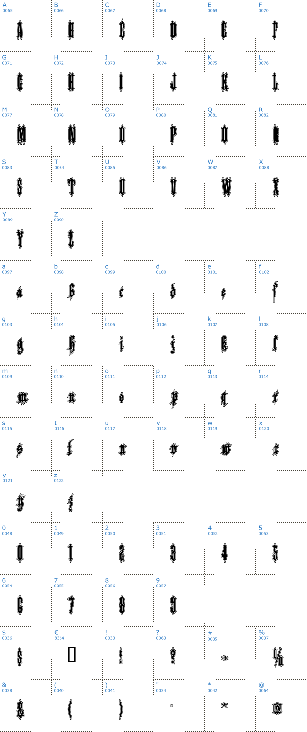 Schriftzeichen Applesauce Inline Font