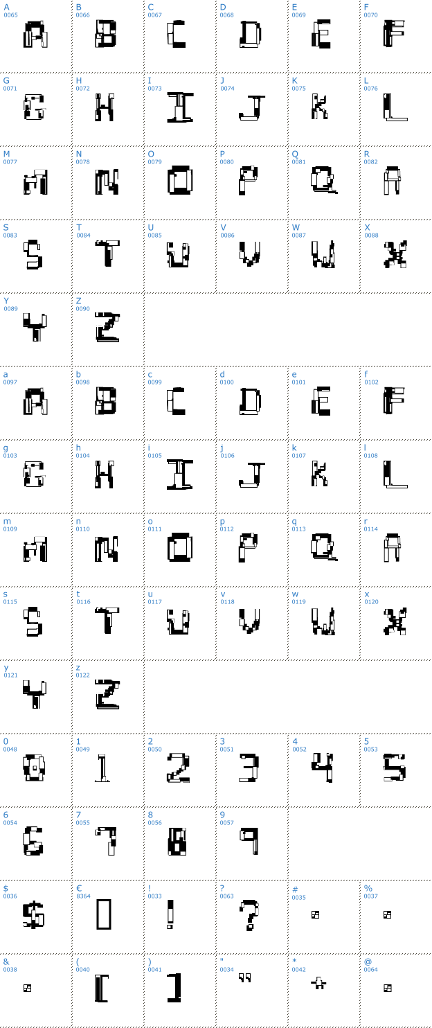 Schriftzeichen Hydrogen Font