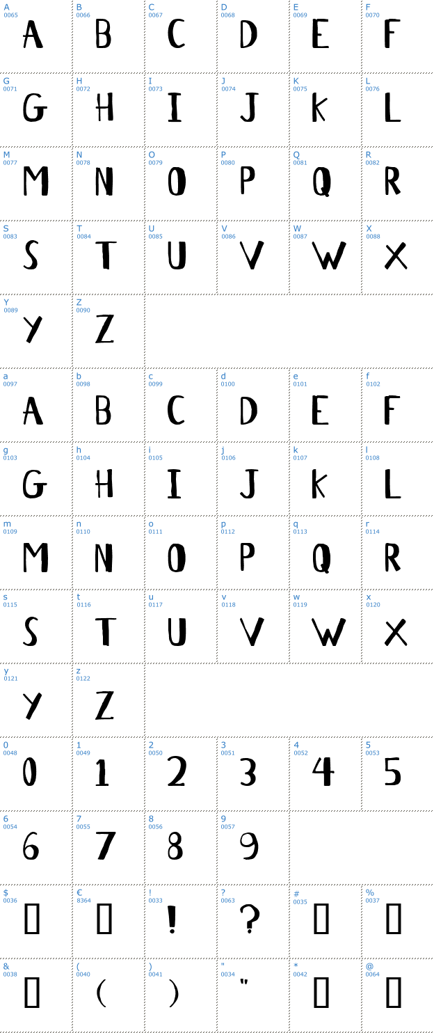 Schriftzeichen Antelope H Font