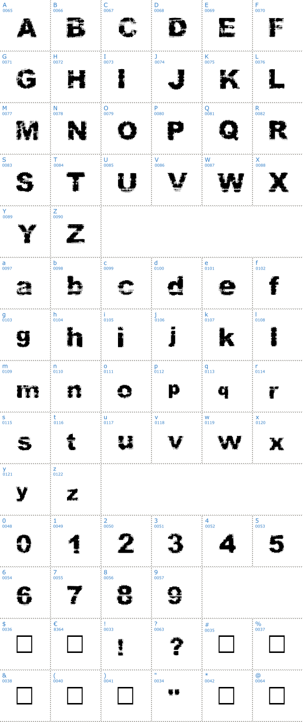 Schriftzeichen Prefix Font