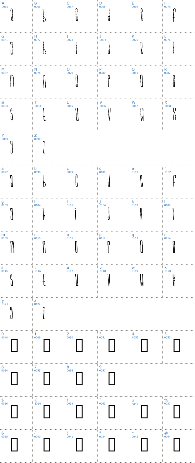 Schriftzeichen Signal to Noize Font