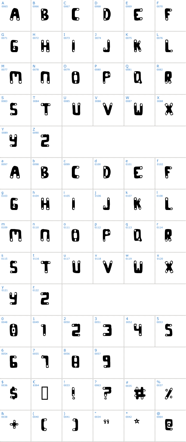 Schriftzeichen Codon Font