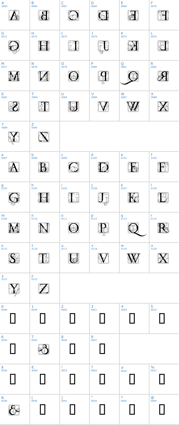 Schriftzeichen Codex Font