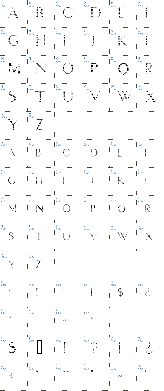 Schriftzeichen Intimacy Deux Font