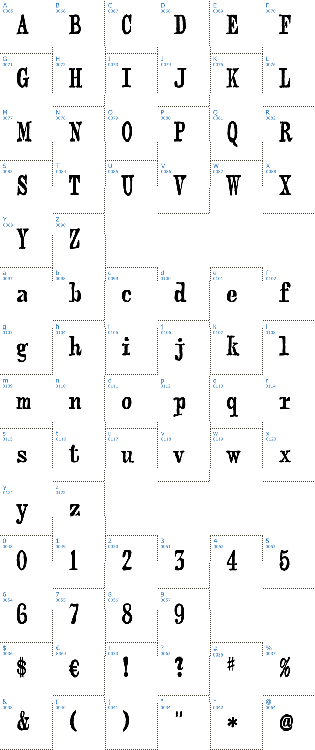 Schriftzeichen Webster Font