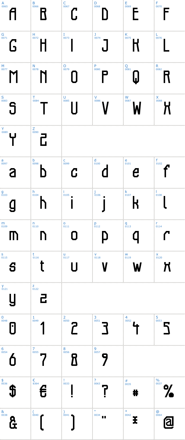 Schriftzeichen Elb-Tunnel Font