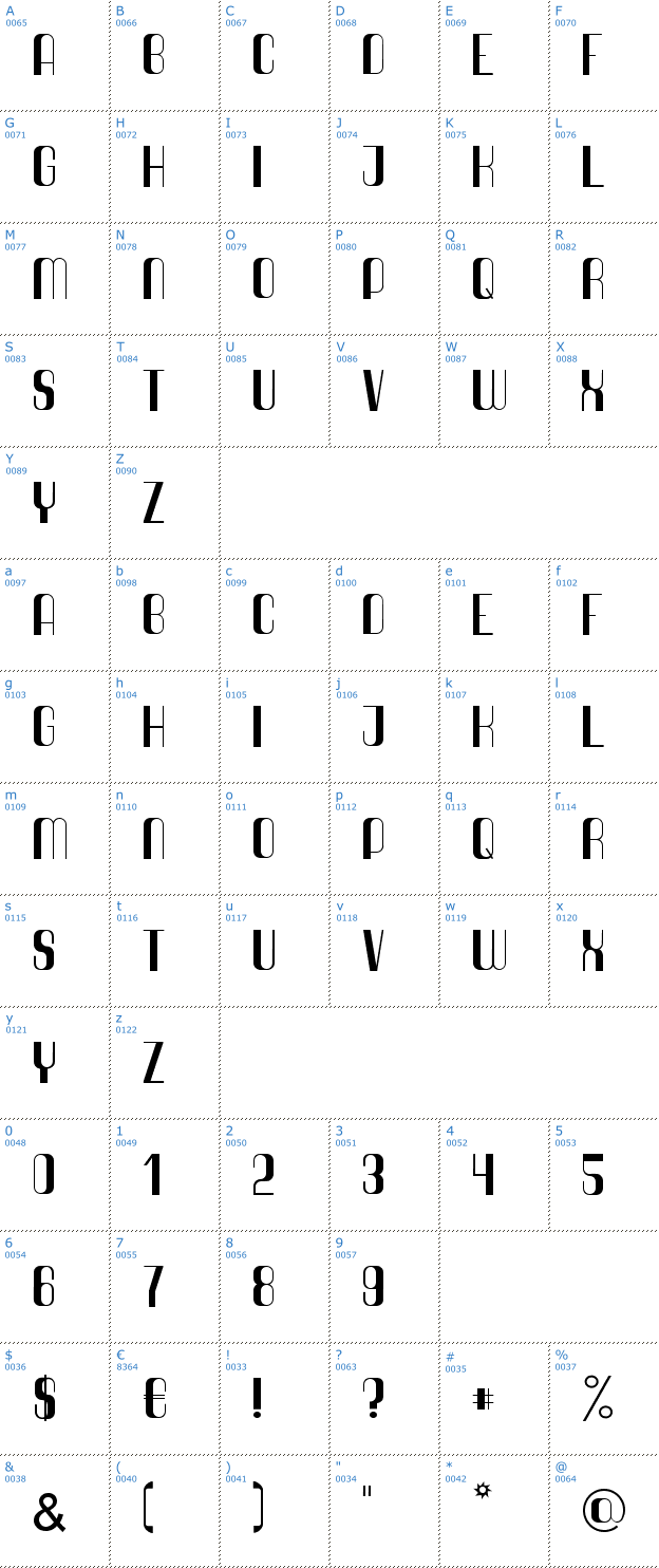 Schriftzeichen Quimbie Font
