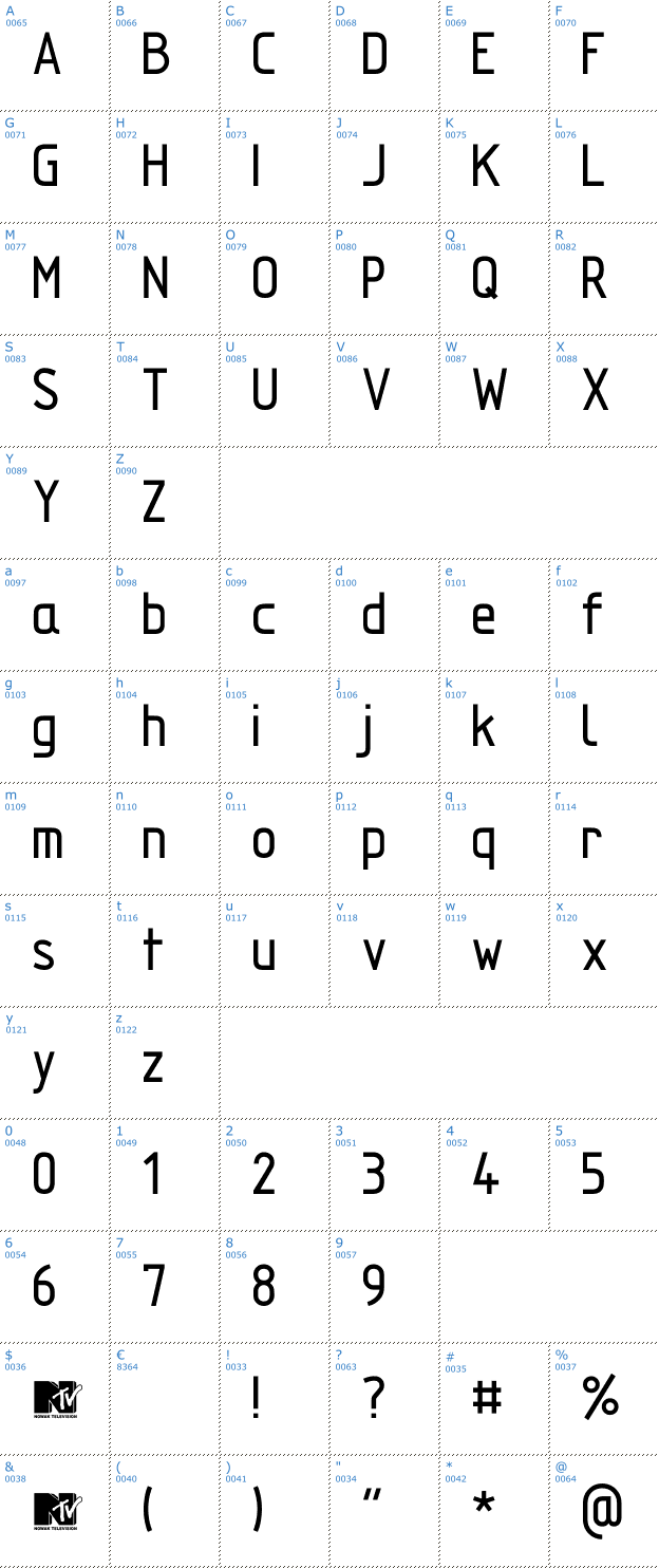 Schriftzeichen Techniczna Pomoc Font