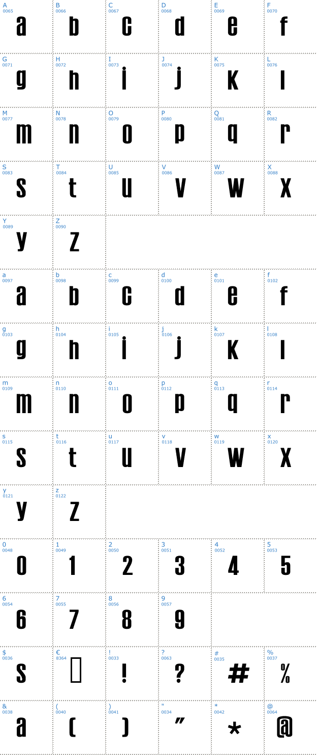 Schriftzeichen Establo Font