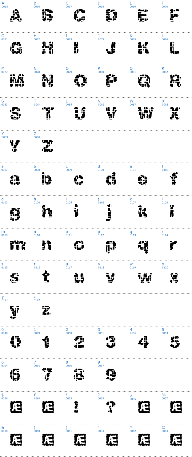 Schriftzeichen Katalyst inactive Font