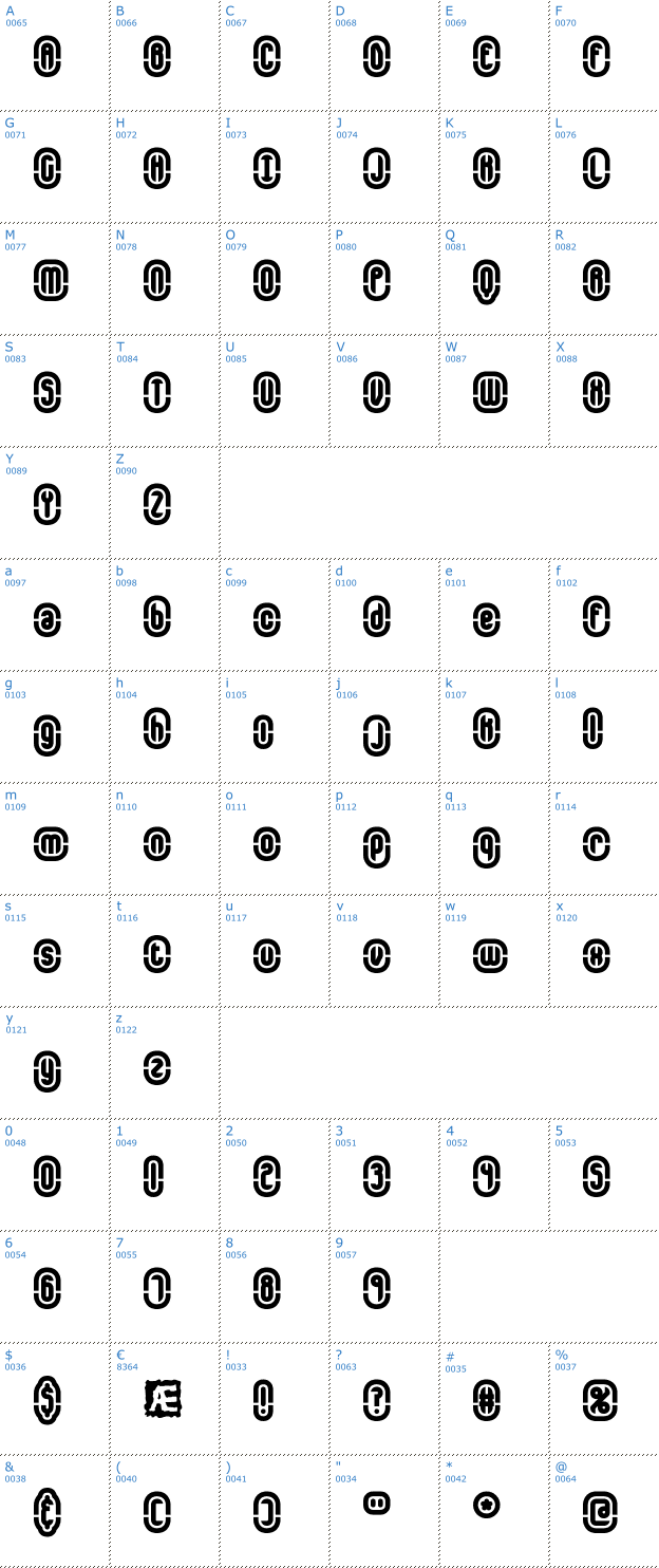 Schriftzeichen Encapsulate BRK Font