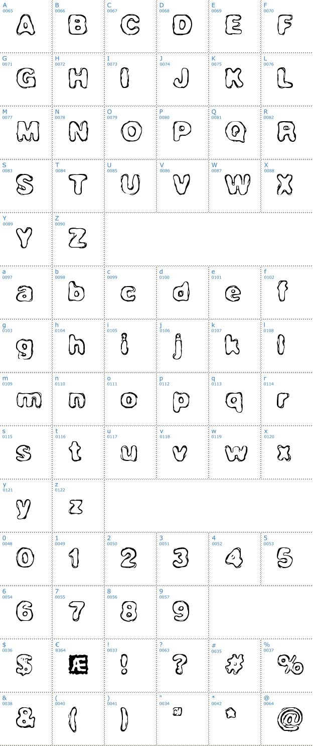 Schriftzeichen Hassle BRK Font