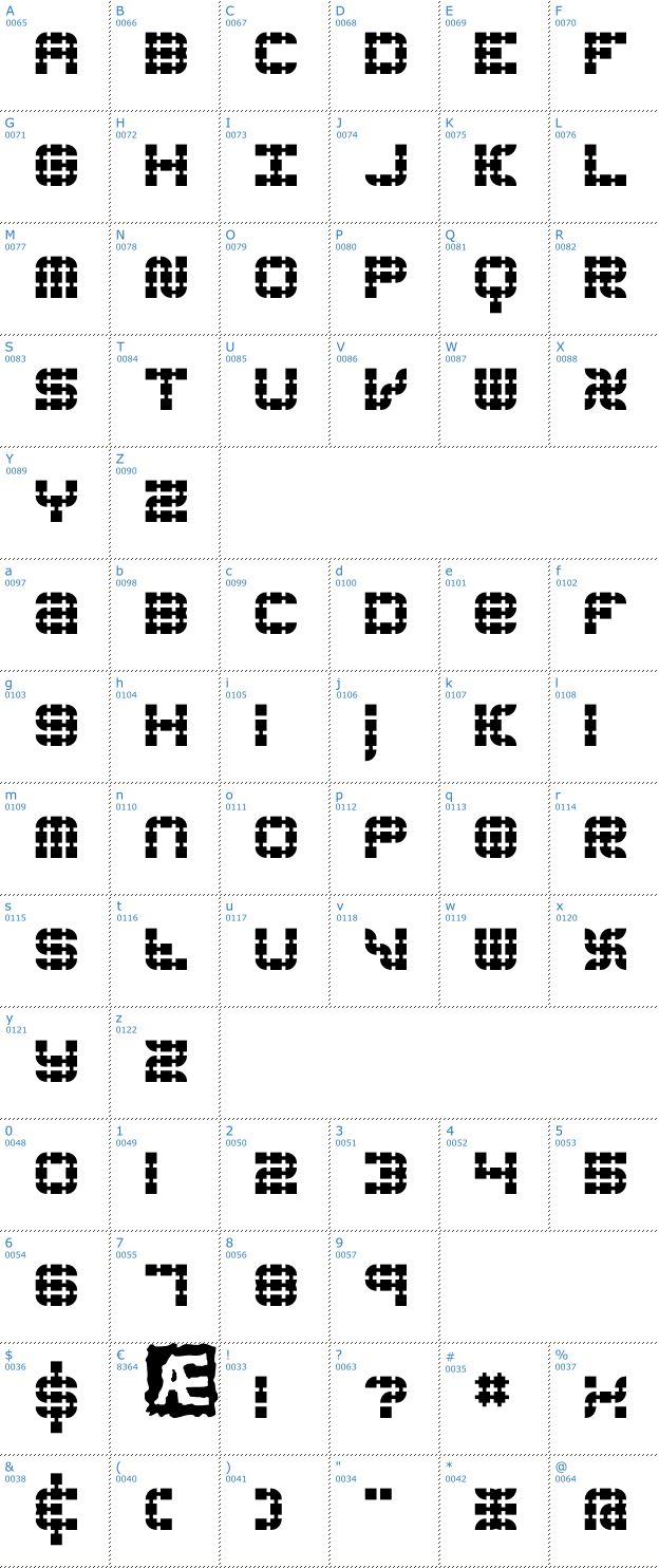 Schriftzeichen Konector BRK Font