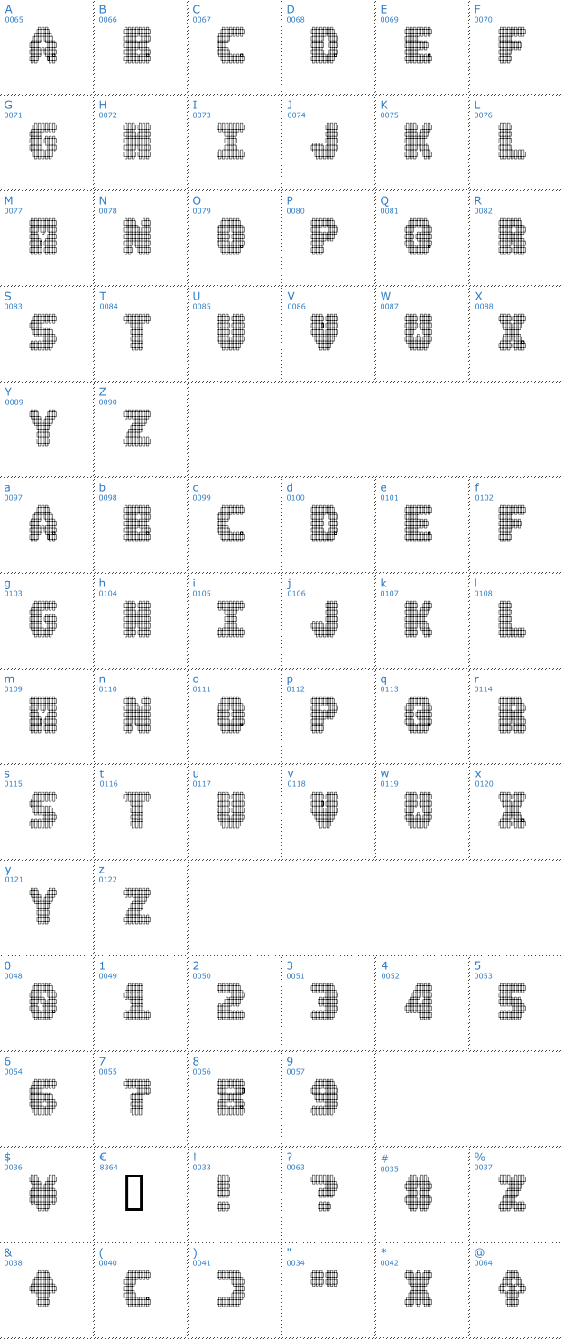 Schriftzeichen A.M.P BRK Font