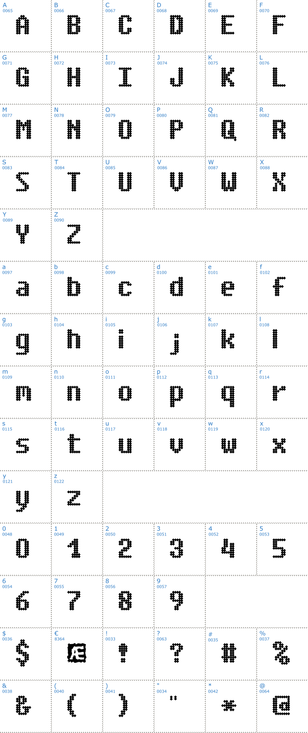 Schriftzeichen Simpleton BRK Font