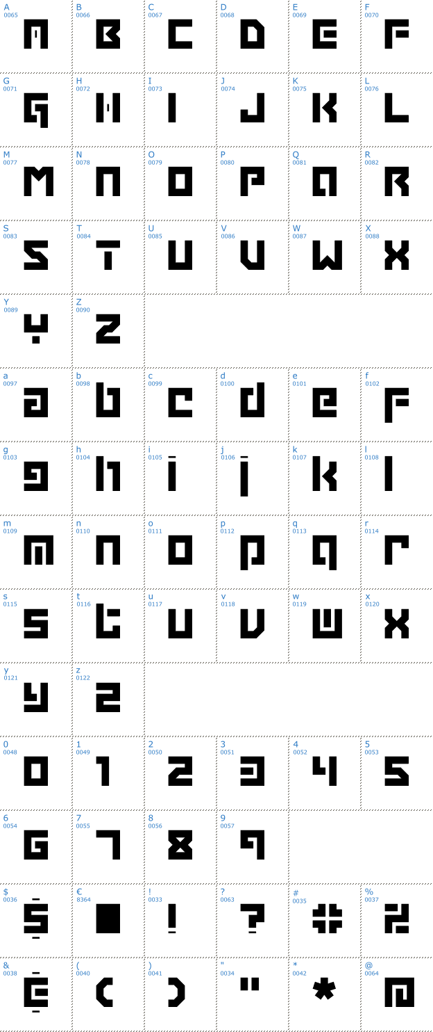 Schriftzeichen Grapple BRK Font