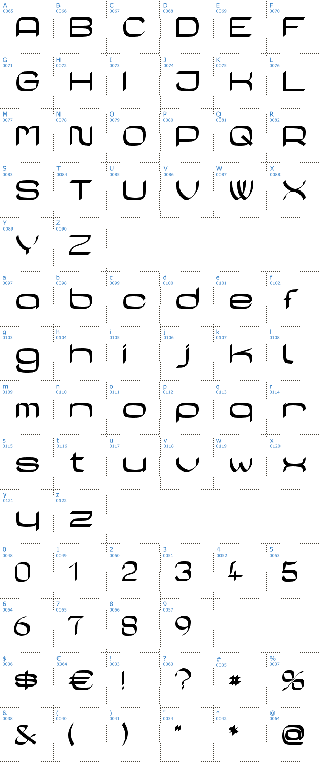 Schriftzeichen Casa Sans Font