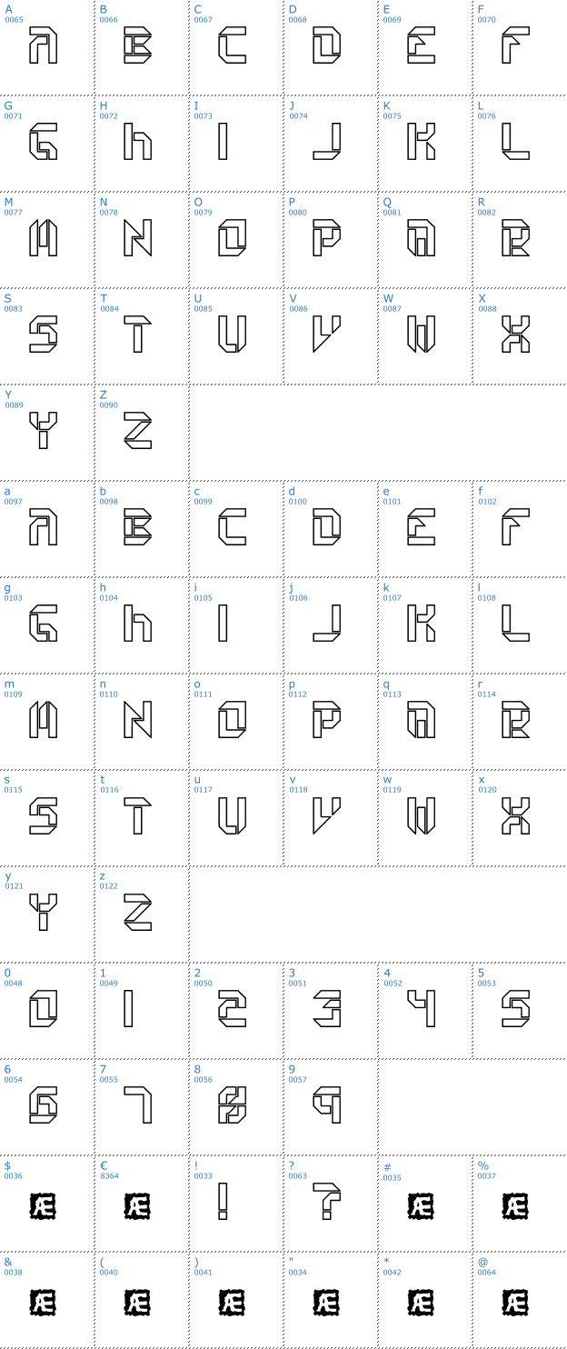 Schriftzeichen Collective Outlined BRK Font