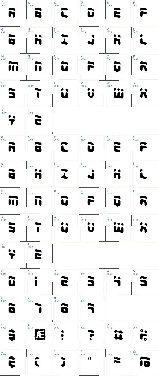 Schriftzeichen Foreshadow BRK Font